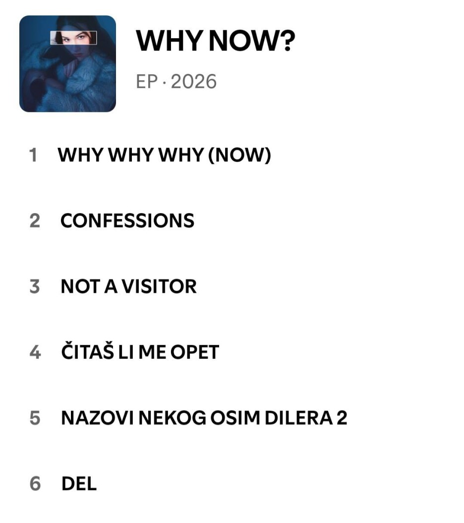 EP imena WHY NOW? izlazi na Valentinovo, 14. februara (Foto: Press)