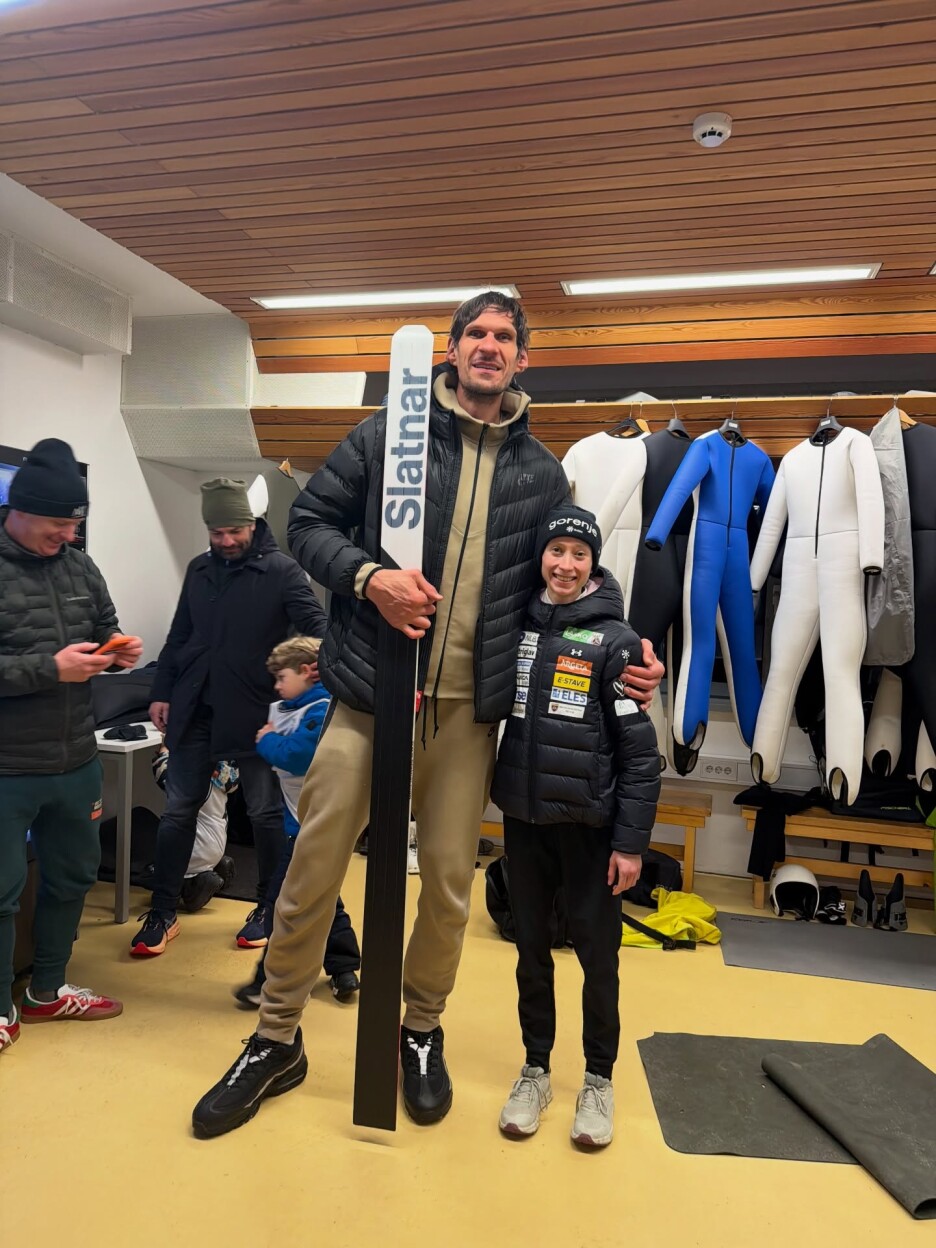 Boban Marjanović i Nika Prevc (Foto: Facebook/SloSki Nordic team)=