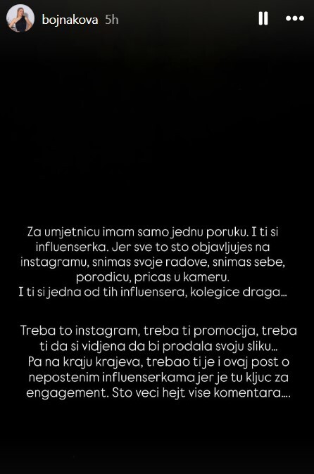 Screenshot: Instagram/bojnakova