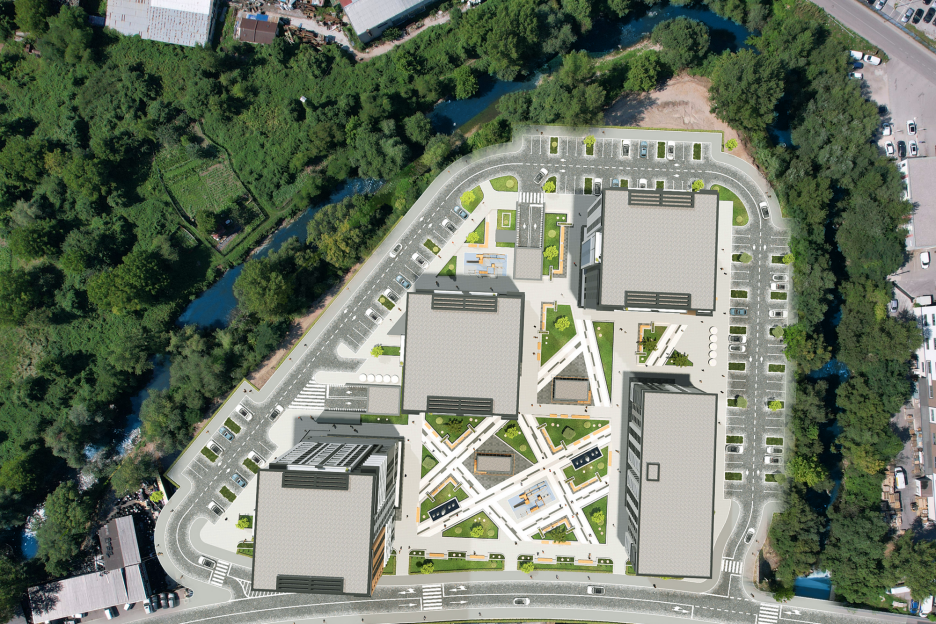 Planirana je gradnja tri objekta sa 16 spratova i jedan sa osam spratova