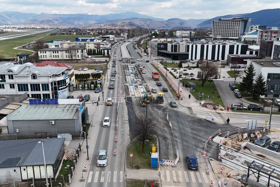 Izgradnja tramvajske pruge kod Doma zdravlja na Ilidži je trajala mjesec dana (Foto: Ministarstvo saobraćaja KS)