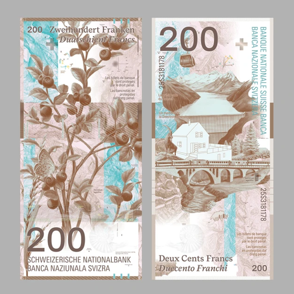 Novčanica od 200 franaka (Foto: Emphase.ch)