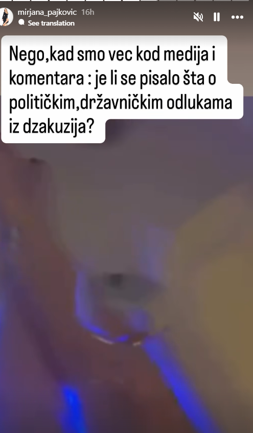 (Foto: Screenshot/ Instagram mirjana_pajkovic)