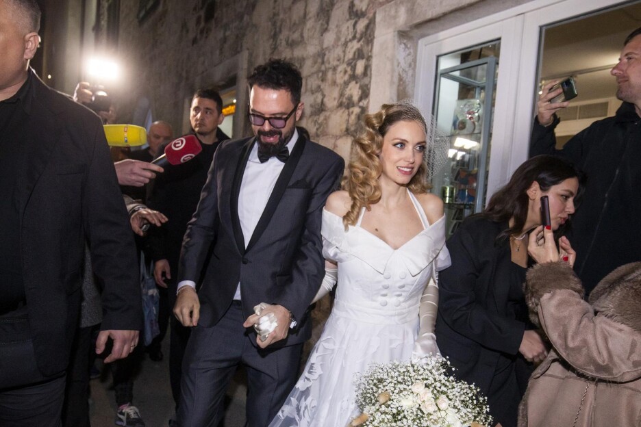 Petar Grašo i Hana Huljić na vjenčanju 2022. godine (Foto: Pixsell/Miroslav Lelas)
