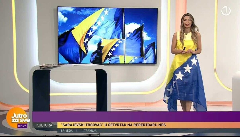 Zvezdana Stojaković jutros je privukla pažnju nesvakidašnjim modnim izdanjem (Screenshot/BHRT1)
