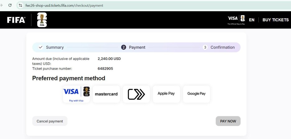 Bit ćete proslijeđeni na stranicu za plaćanje gdje unosite broj kartice