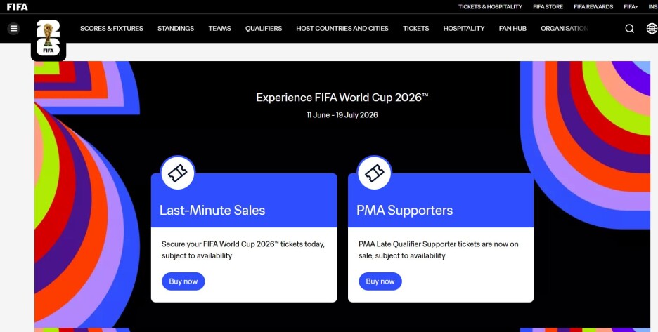 Na stranici fifa.com/tickets odabere opciju