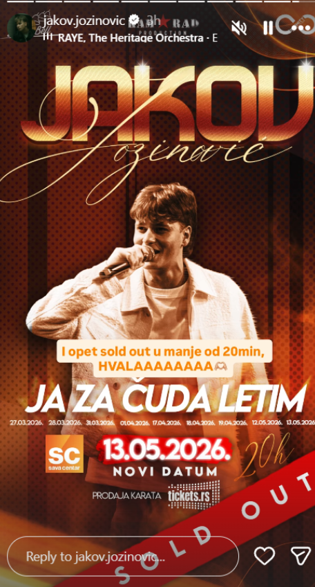 Jozinović je postao jedno od traženijih muzičkih imena u regionu (Foto: Instagram)