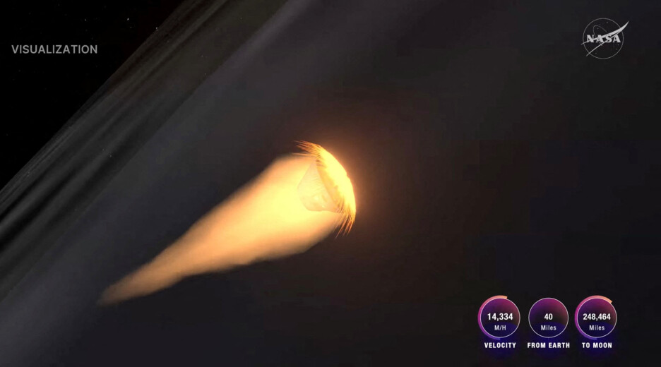 Kapsula s astronautima u vrijeme prekida komunikacije s posadom (Foto: Reuters)