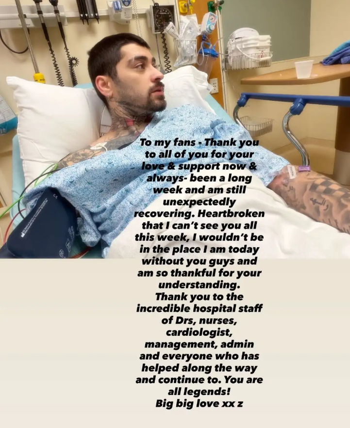 Malik nije želio otkriti razlog hospitalizacije (Foto: Instagram/Screenshot)