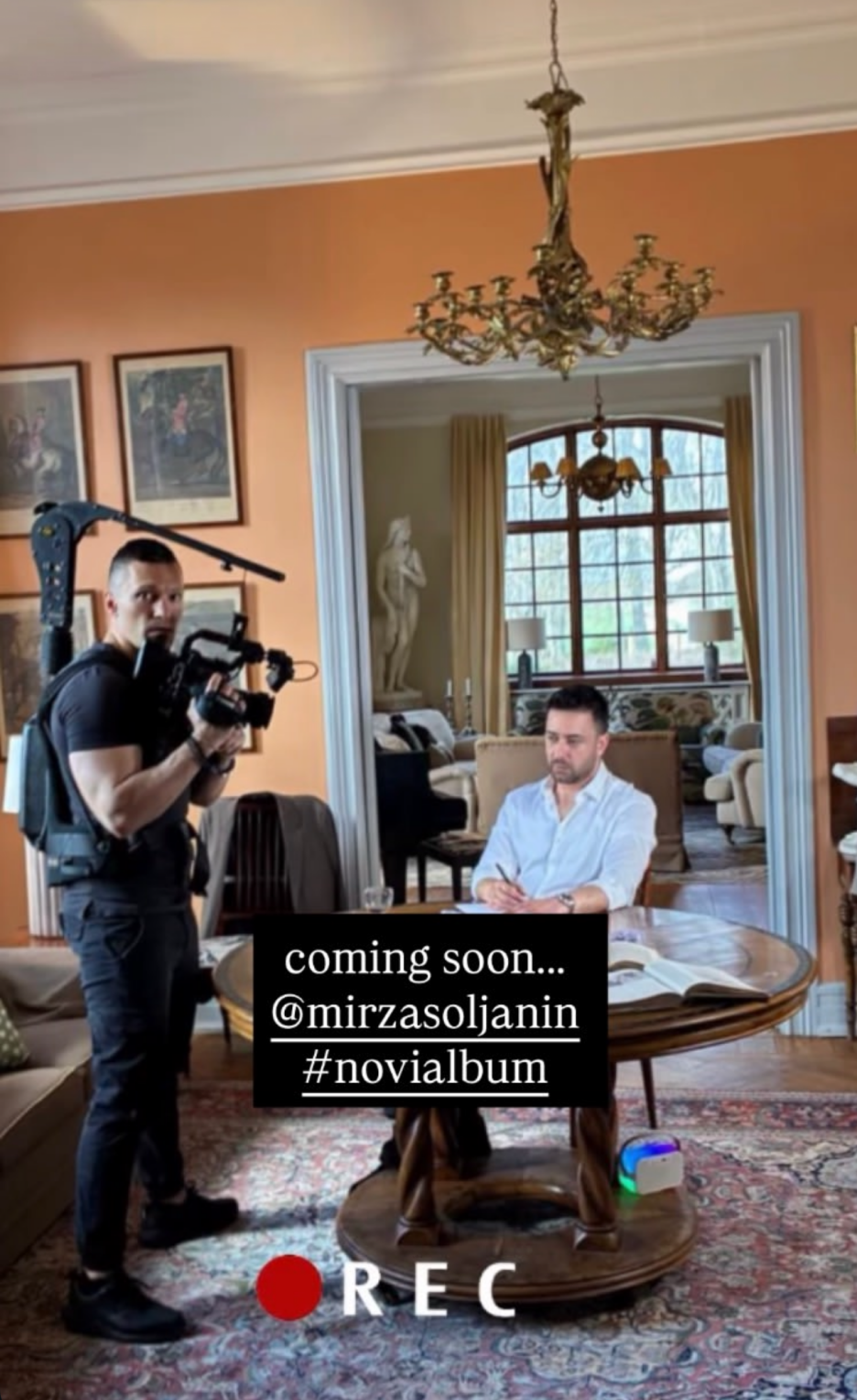 Mirza Šoljanin na snimanju spota (Screenshot/Instagram)