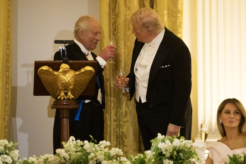 Kralj Charles i Donald Trump na večeri nakon govora (Foto: EPA-EFE)