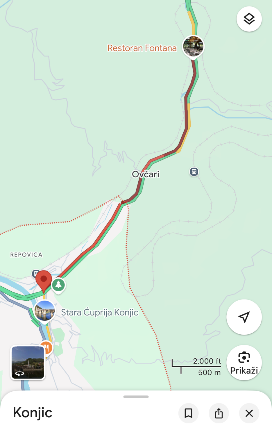 Dionica na kojoj su zabilježene najveće gužve