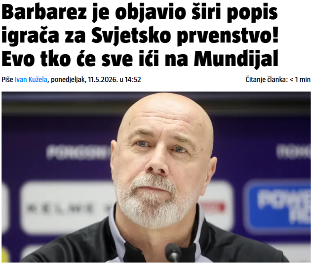 24sata.hr o spisku Zmajeva za Mundijal (Foto: Screenshot)