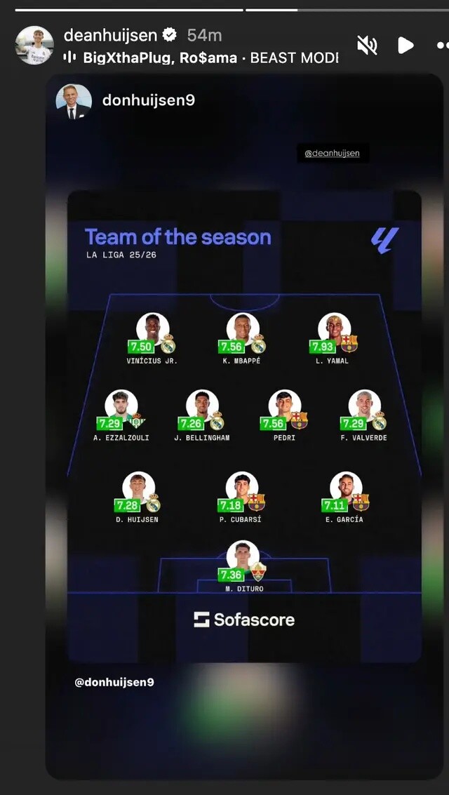 Objava Huijsena koji nije pozvan u reprezentaciju Španije (Foto: Instagram)