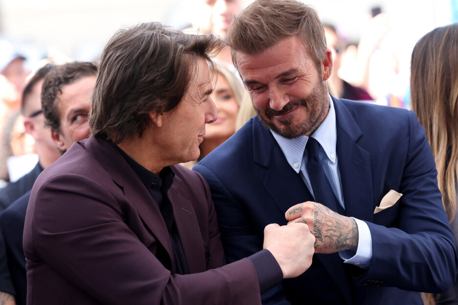 Tom Cruise i David Beckham (Foto: Reuters)