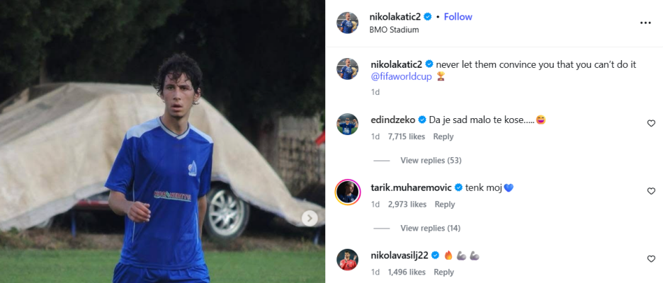 Objava Nikole Katića (Screenshot/Instagram)