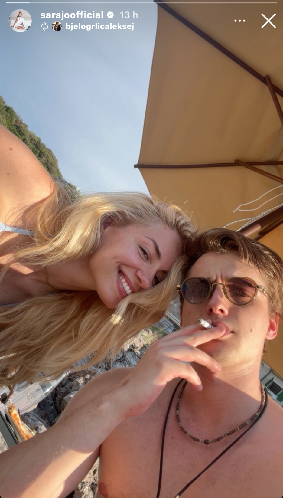 Prva zajednička fotografija Sare i Alekseja (Foto: Instagram)