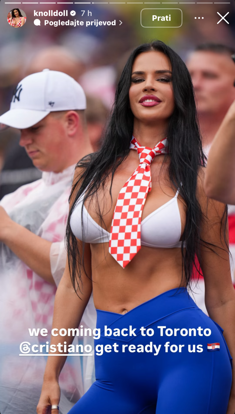 Ivanina poruka Cristianu Ronaldu (Foto: Instagram)