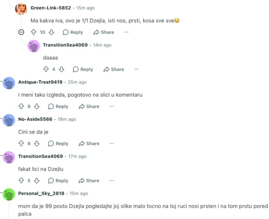 Rasprava na Redditu o misterioznoj djevojci (Screenshot: Reddit)