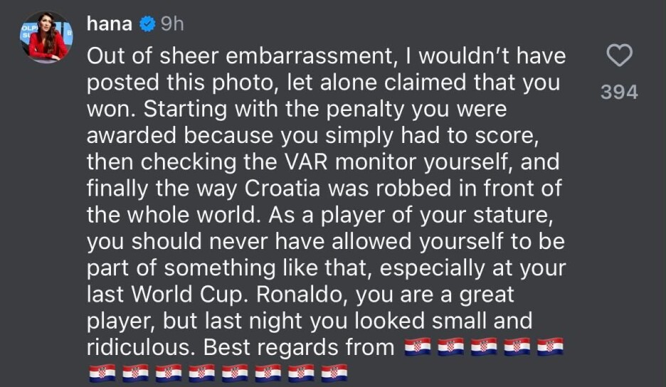 Screenshot: Instagram/cristiano