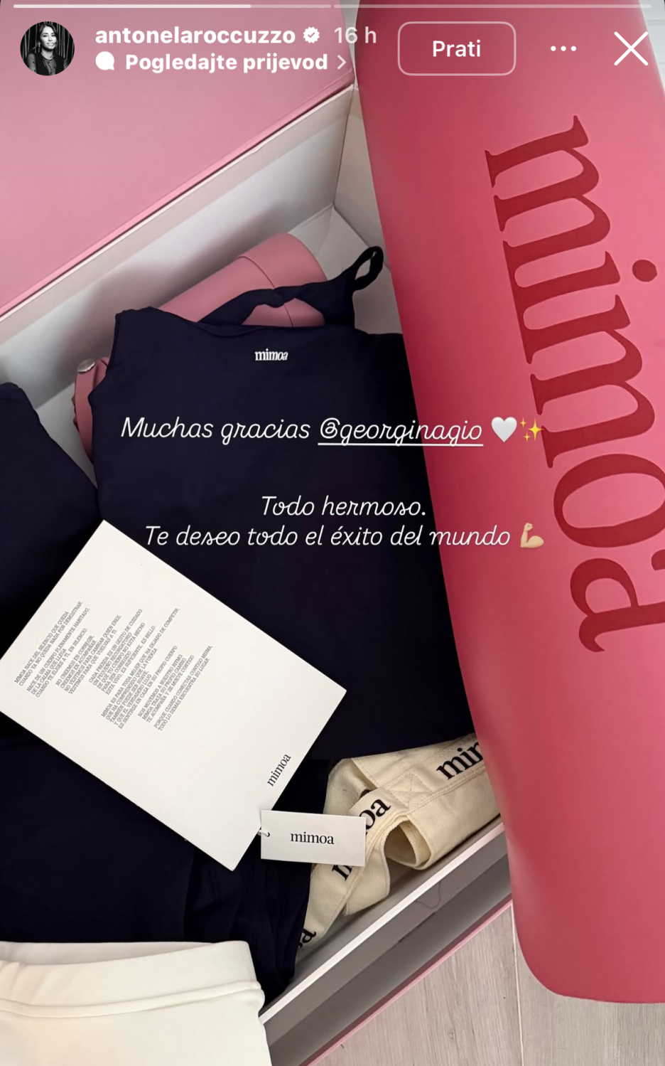 Antonela se pohvalila poklonom koji joj je poslala Georgina (Foto: Instagram)