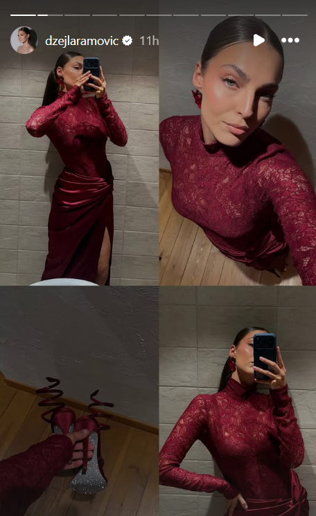 Stajling je upotpunila efektnim naušnicama (Screenshot/Instagram)
