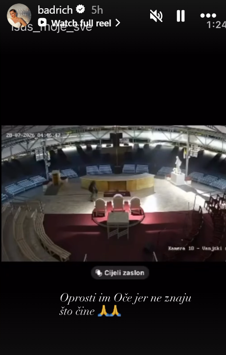 Story Nine Badrić (Screenshot: Instagram)