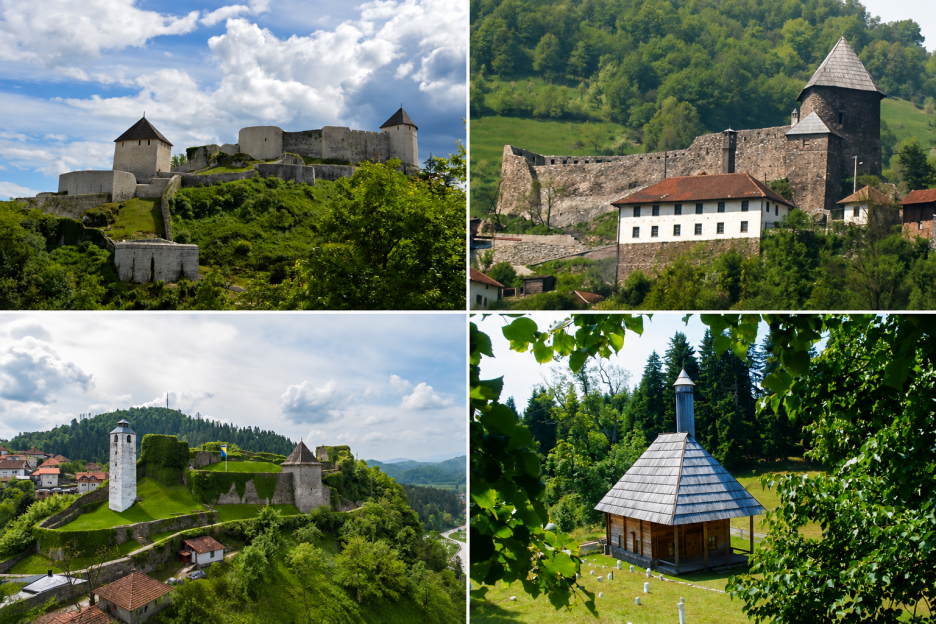 Stari grad Tešanj, tvrđava Vranduk, stari Grad Maglaj, Karići (Vareš)