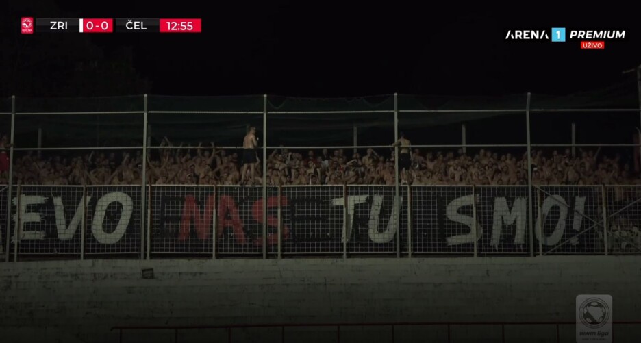 Robijaši na stadionu Pod Bijelim brijegom (Foto: Screenshot)