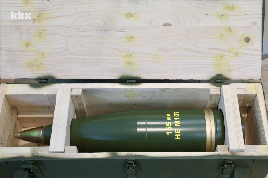 Artiljerijska granata 155 mm koju proizvodi Pretis (Foto: S. S./Klix.ba)