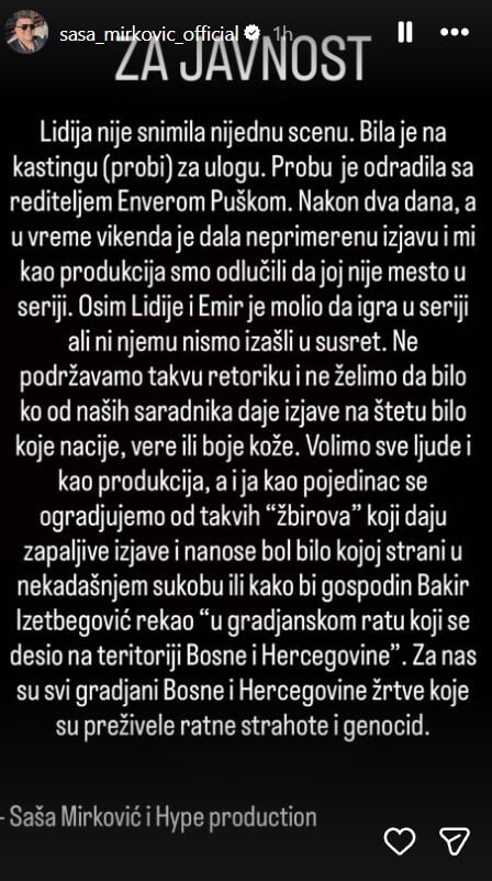 Screenshot: Instagram/sasa_mirkovic_official