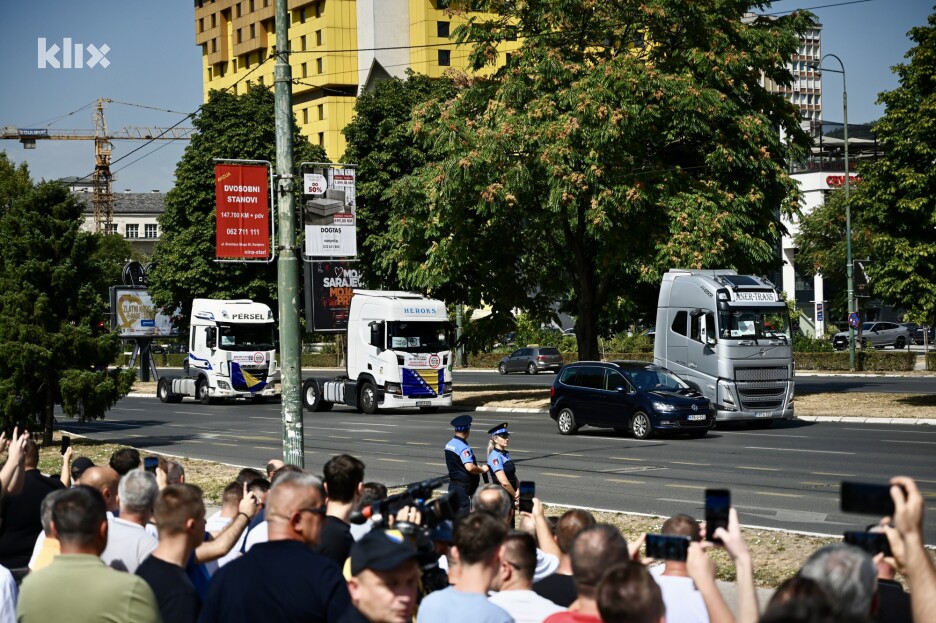 Prijevoznici održali proteste u Sarajevu (Foto: T. S./Klix.ba)