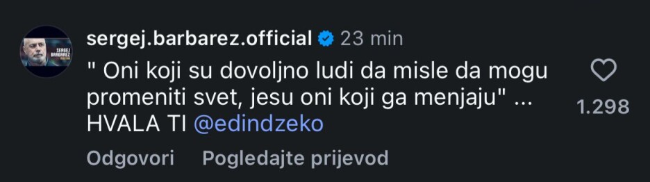 Barbarez se oprostio od Dijamanta (Foto: Screenshot)