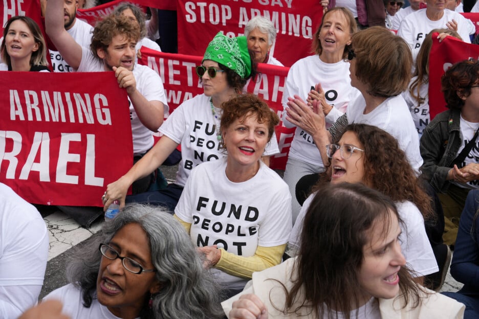Susan Sarandon na protestu u New Yorku (Foto: Reuters)