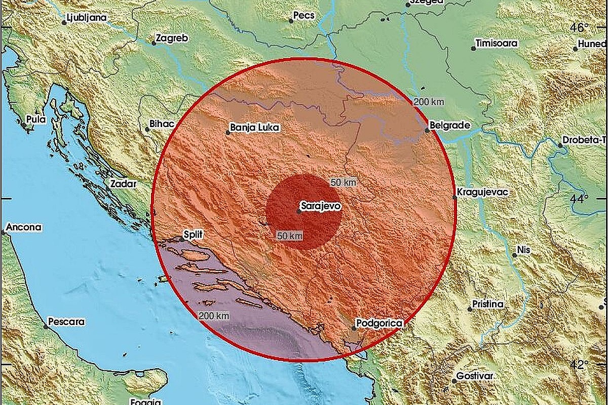 Zemljotres jačine 2,1 stepeni po Richteru pogodio BiH, epicentar u blizini Goražda