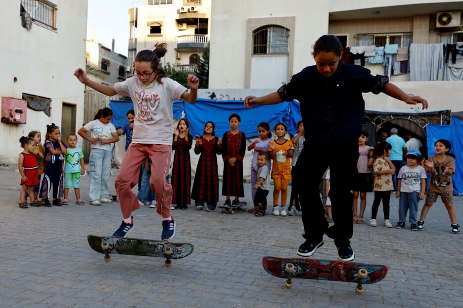 Vježba skejtboardinga u Gazi (Foto: Reuters)