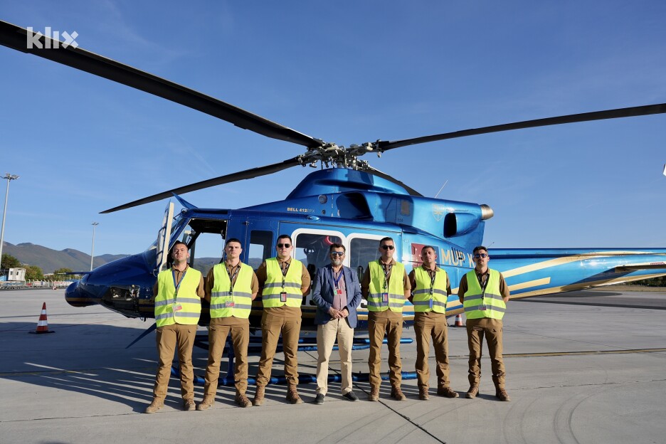 Helikopterska jedinica MUP-a KS i ministar unutrašnjih poslova KS Admir Katica (Foto: I. Š./Klix.ba)