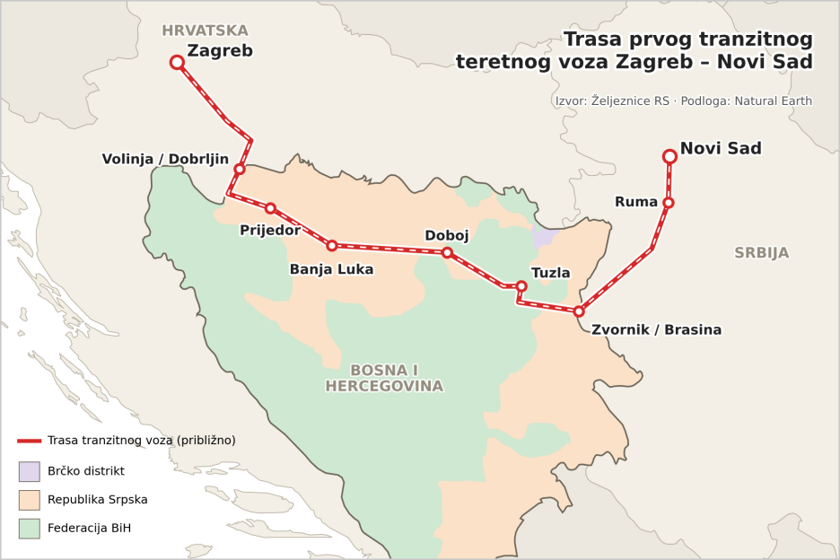 Približna ruta (Ilustracija: Klix.ba)