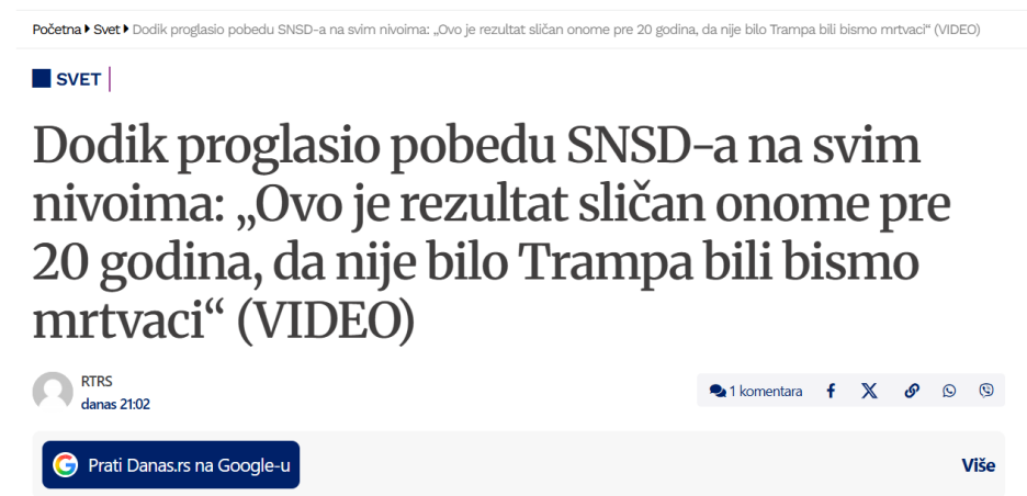 Danas o rezultatima izbora u BiH