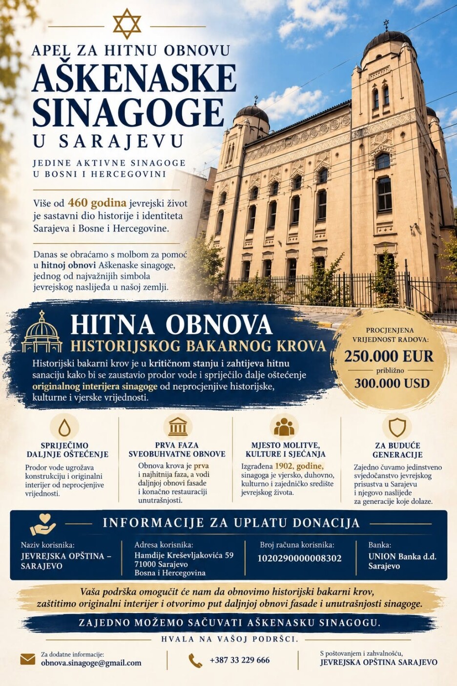 Ape koji je podijelila Jevrejska opština (Foto: Jevrejska opština Sarajevo/Facebook)