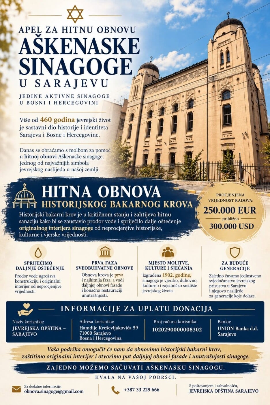 Ape koji je podijelila Jevrejska opština (Foto: Jevrejska opština Sarajevo/Facebook)