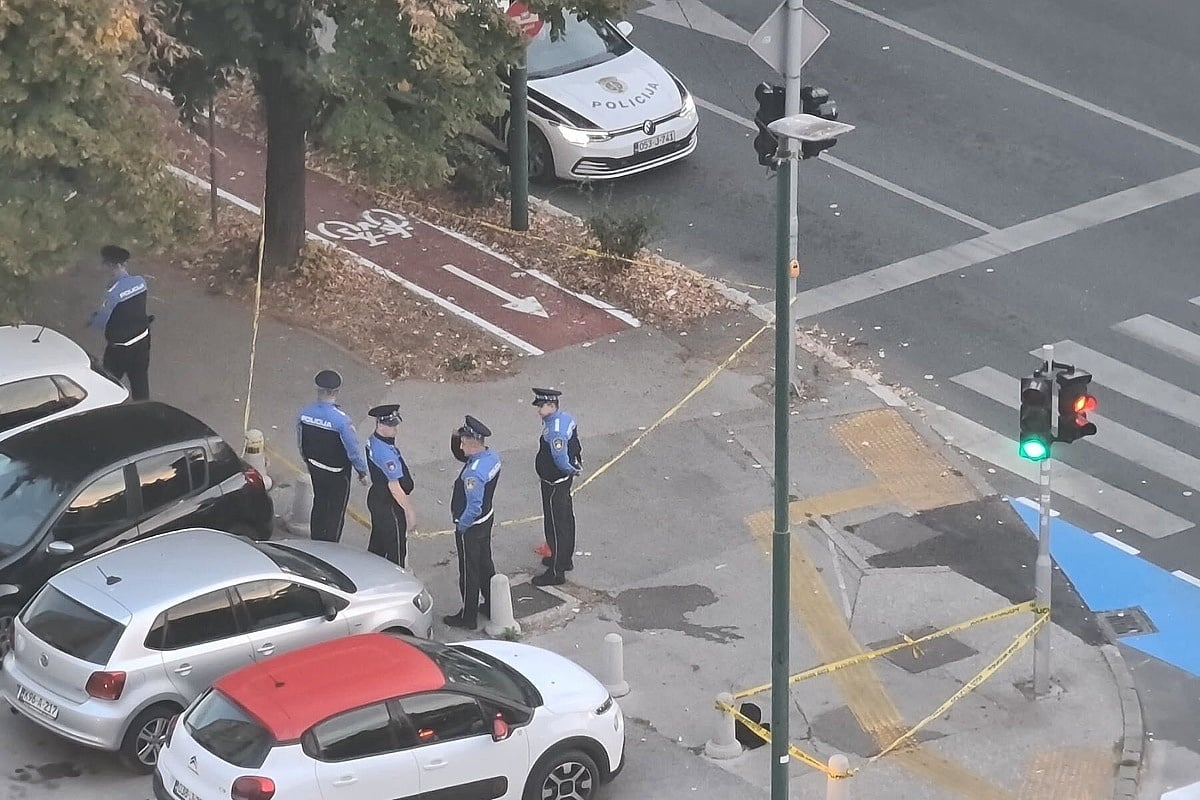 Sukob više osoba na Grbavici, policija žutom trakom ogradila dio trotoara