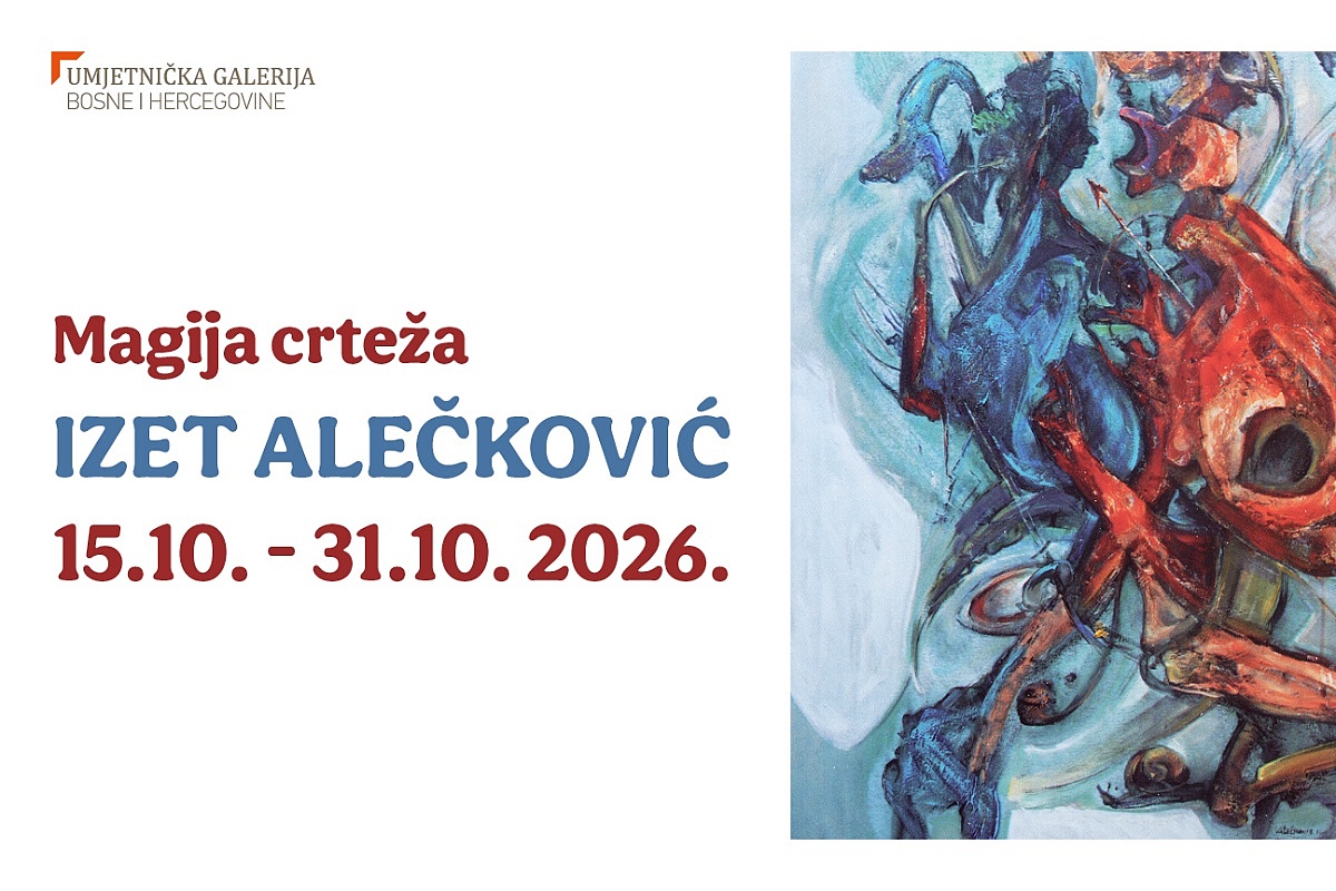 U Umjetničkoj galeriji BiH sutra otvorenje izložbe "Magija crteža" akademskog slikara Izeta Alečkovića