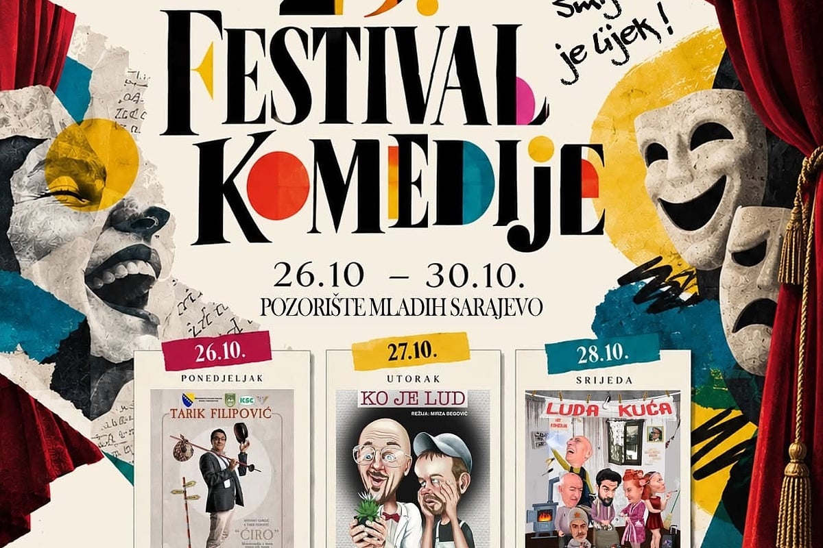 Krajem oktobra počinje 29. festival komedije "Smijeh je lijek" u Centru kulture i mladih Općine Centar