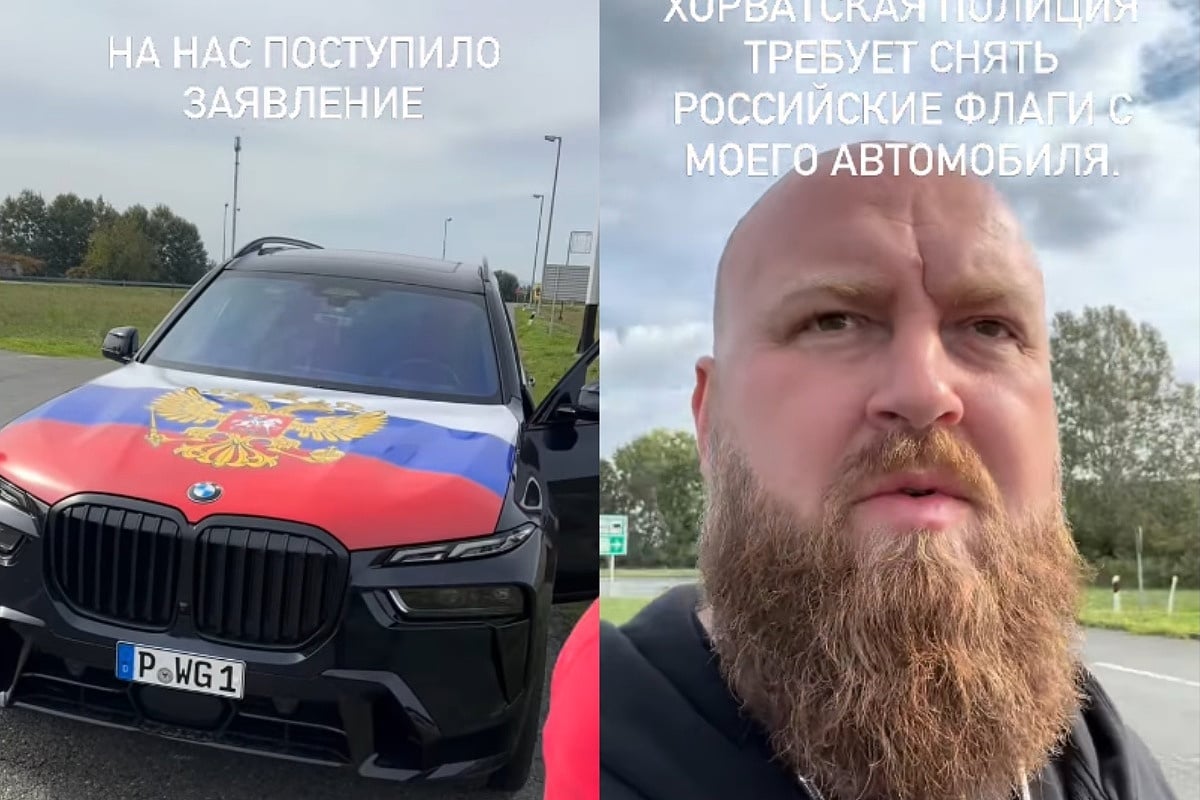 Rus u Hrvatskoj kažnjen sa 700 eura zbog zastave i simbola na automobilu, sve snimao i objavio na Instagramu