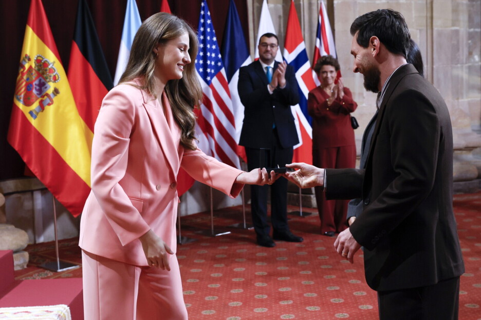 Princeza Leonor i Lionel Messi (Foto: EPA-EFE)