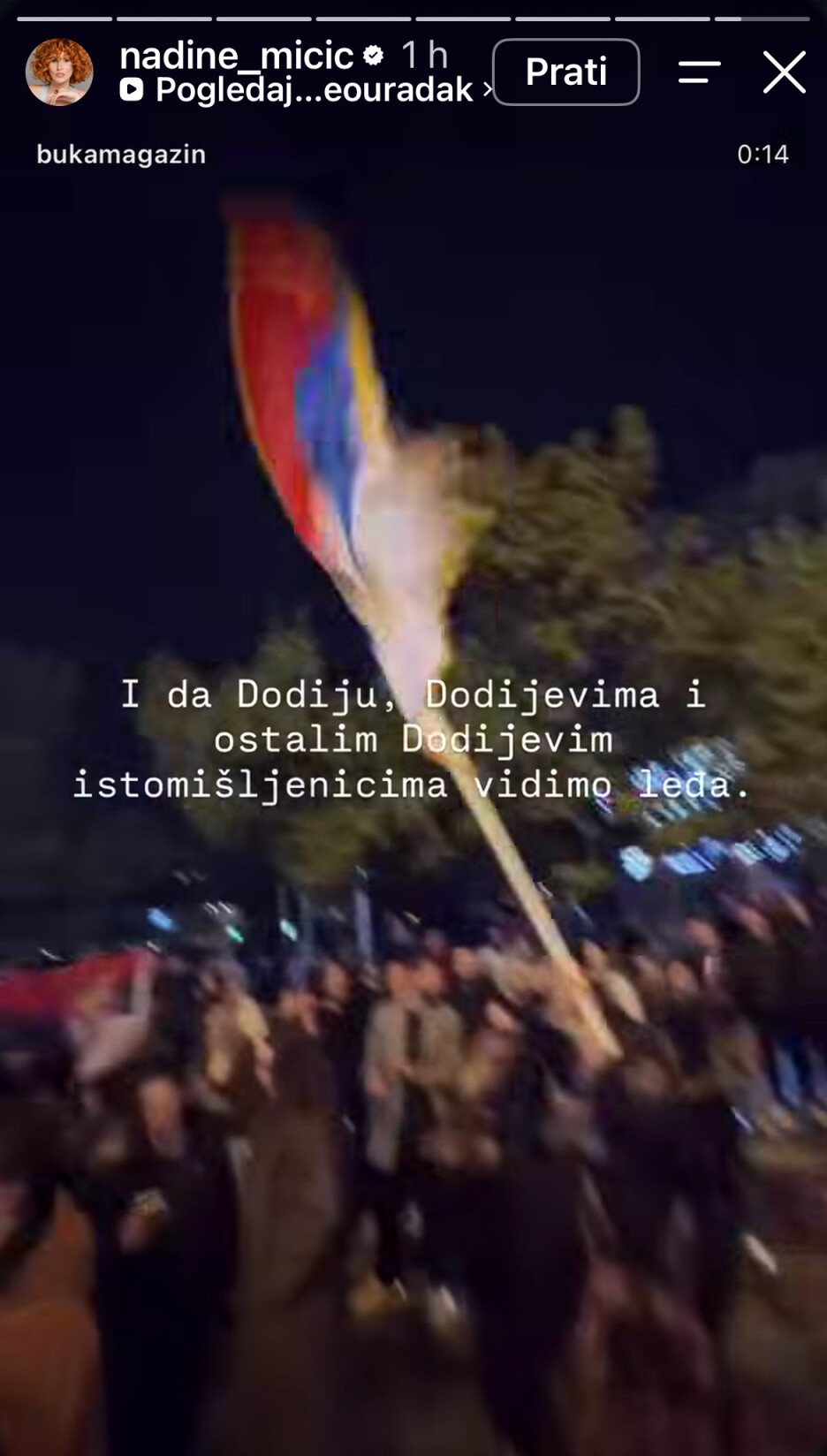 Mičić je dodala da od pobjede treba očekivati više od same smjene vlasti (Foto: Instagram)