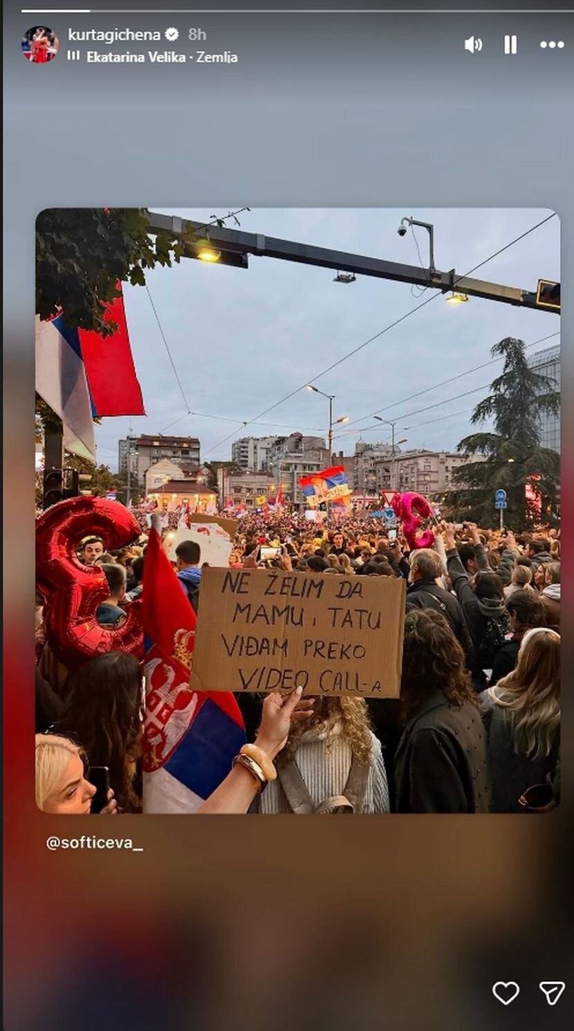 Objava Hene Kurtagić na Instagramu (Foto: Instagram)