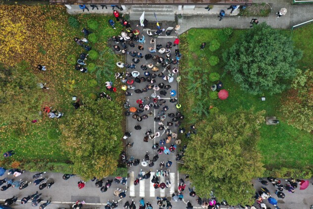 Protest ispred zgrade Gradske uprave Goražde (Foto: E. A./Klix.ba)